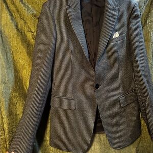 Emporio Armani Charcoal Pinstripe Blazer